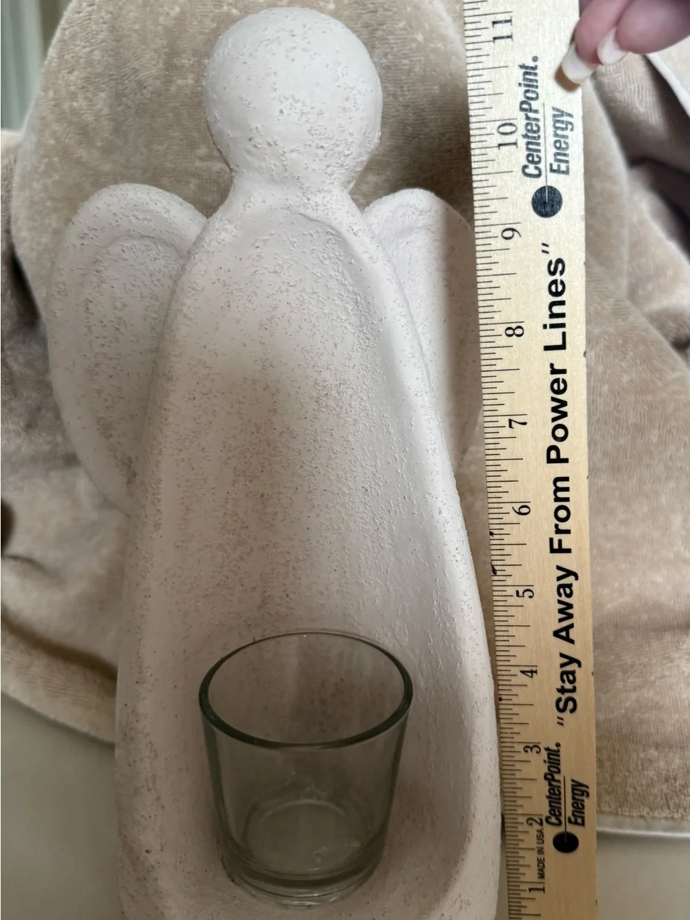 Terracotta Cream Angel Votive Holder - Decorative Home